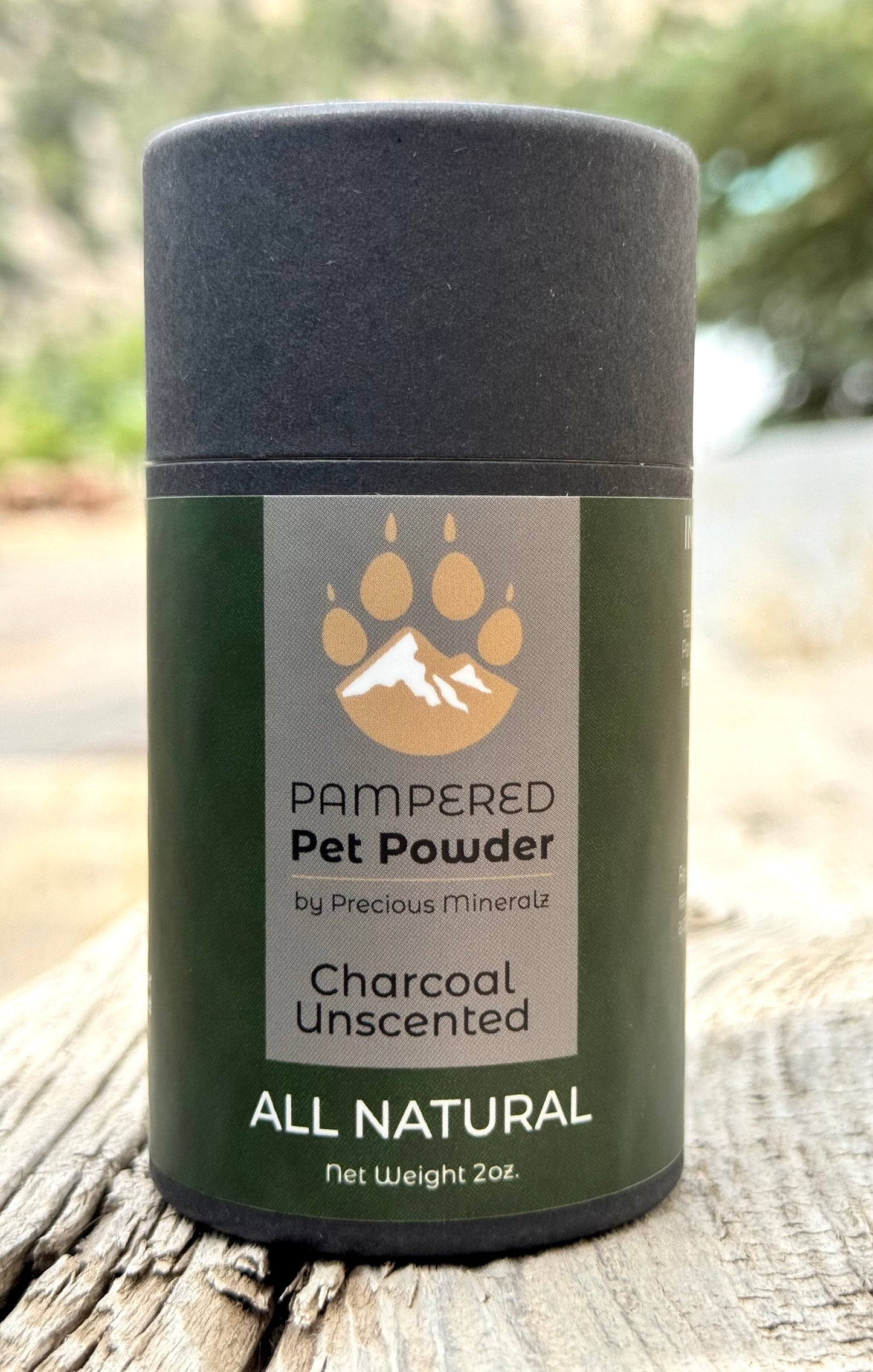 Pampered Pet Powder (Dry Shampoo) - Charcoal, Unscented - 2 oz