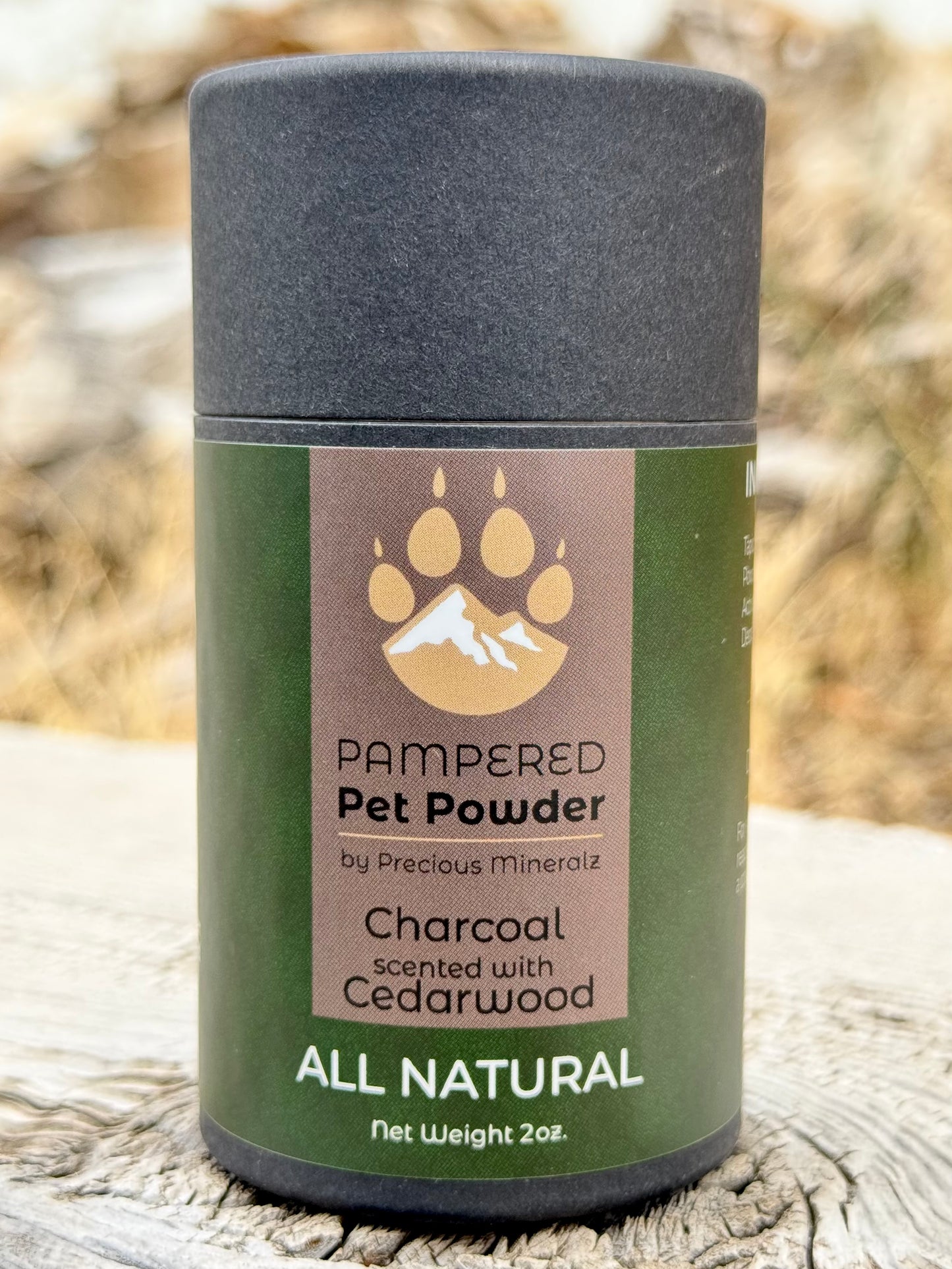 Pampered Pet Powder (Dry Shampoo) - Charcoal, Scented - 2 oz