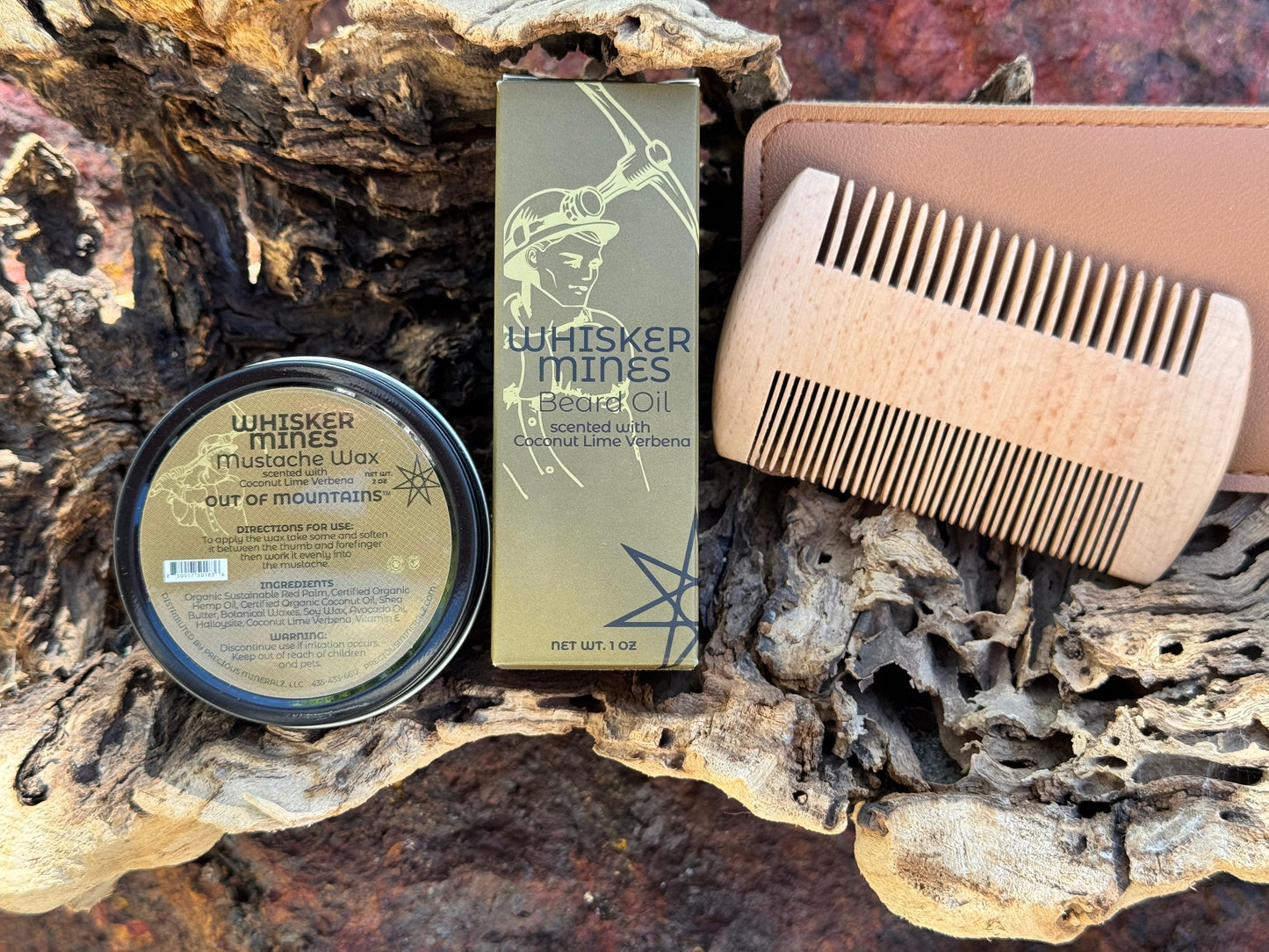 Father's Day Special #4 - Scented mustache wax, beard oil and comb