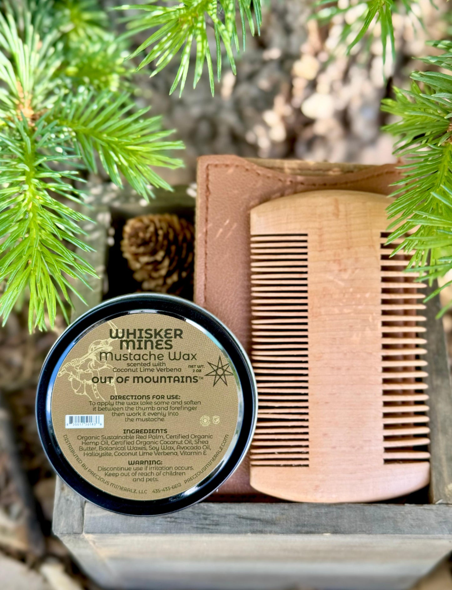 Father's Day Special #3 - Scented Mustache Wax and Beard/Mustache Comb