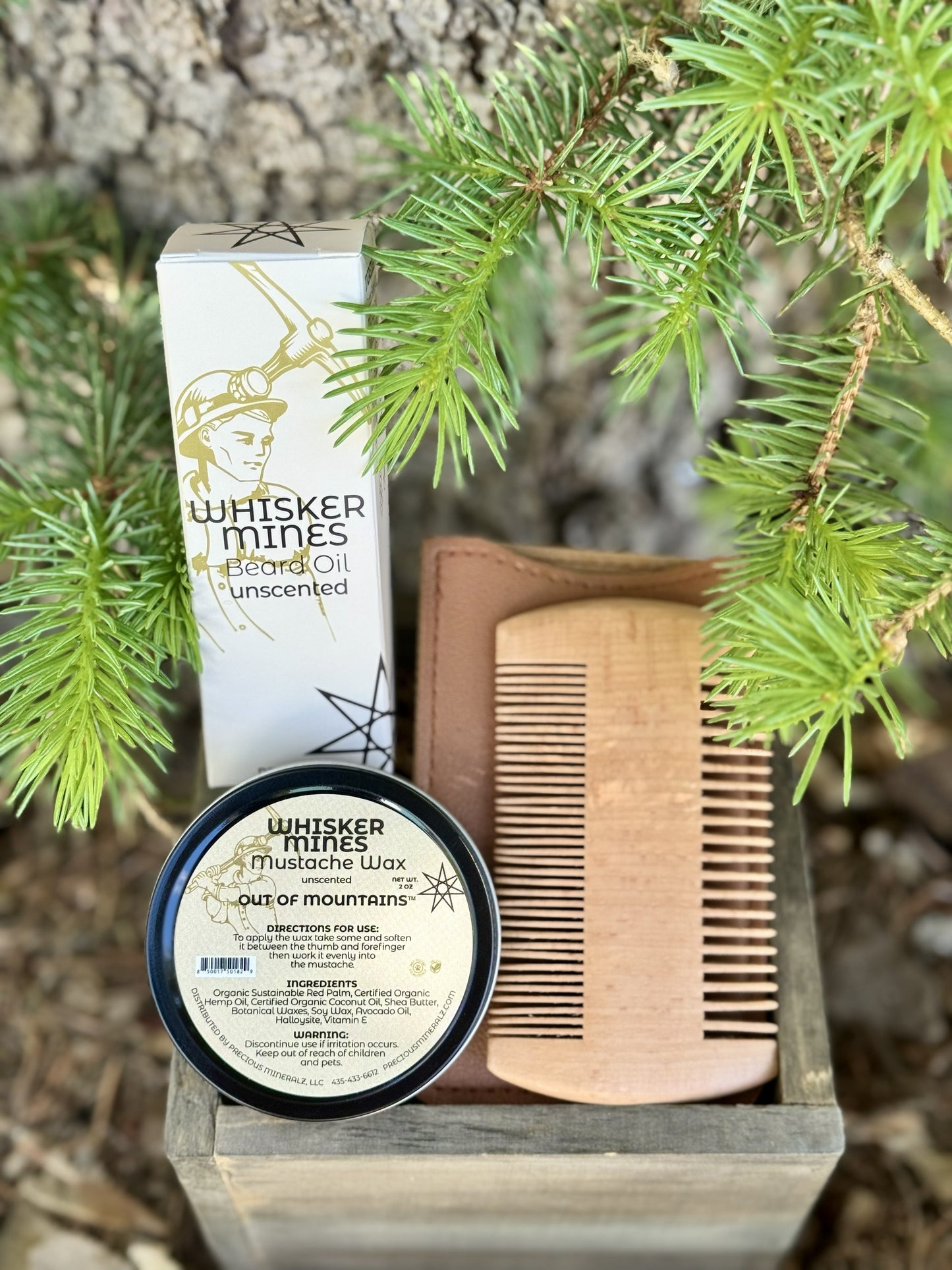 Father's Day Special #2 - Unscented Mustache Wax, Beard Oil and Comb